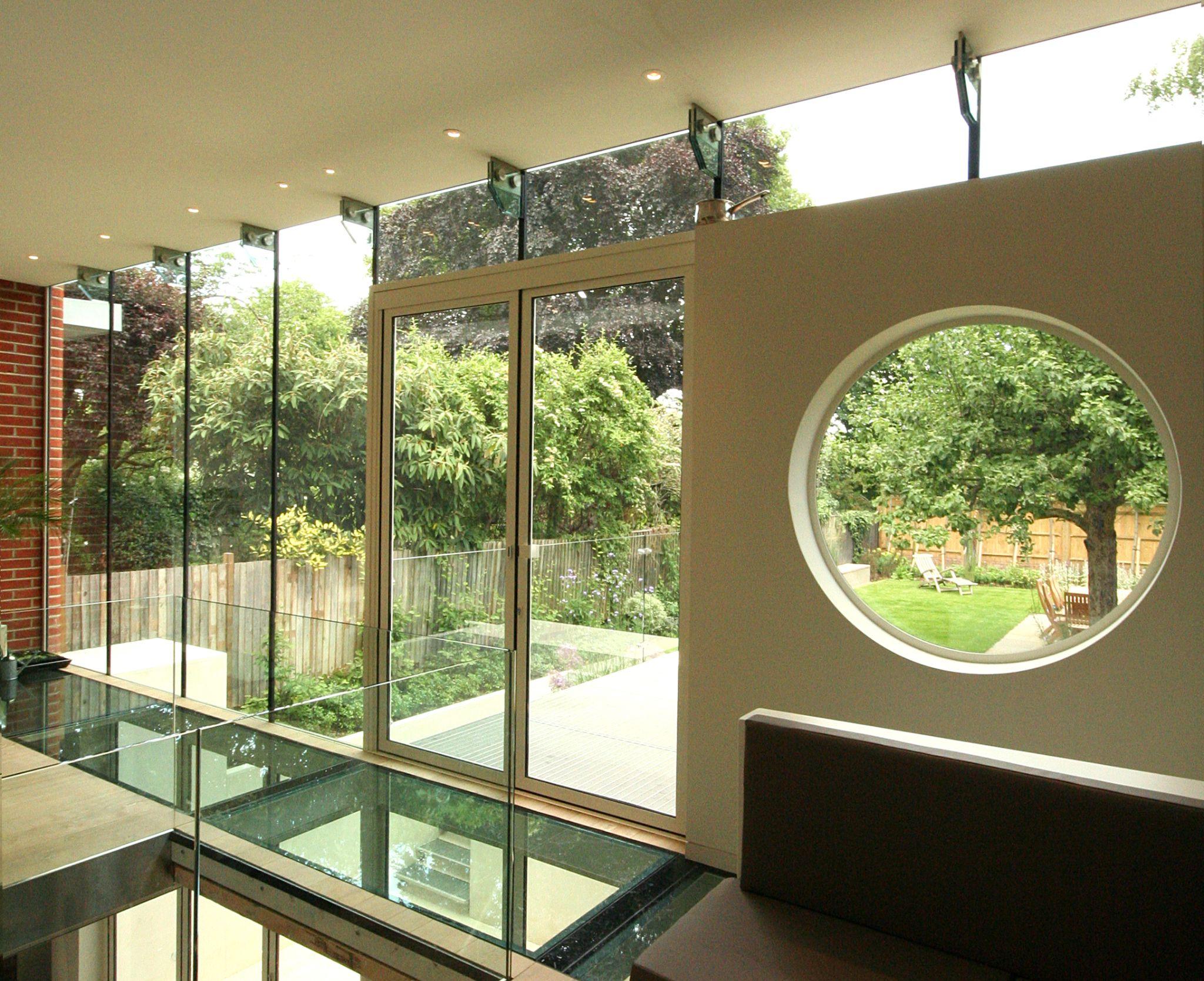 Plenty of luxury glazing to show off the garden.